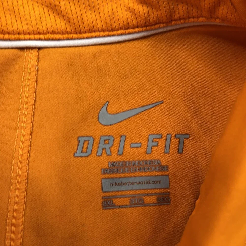 Tennessee Volunteers Polo Shirt Mens 3XL Orange NCAA Football Nike Dri Fit